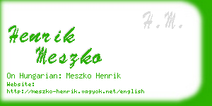 henrik meszko business card